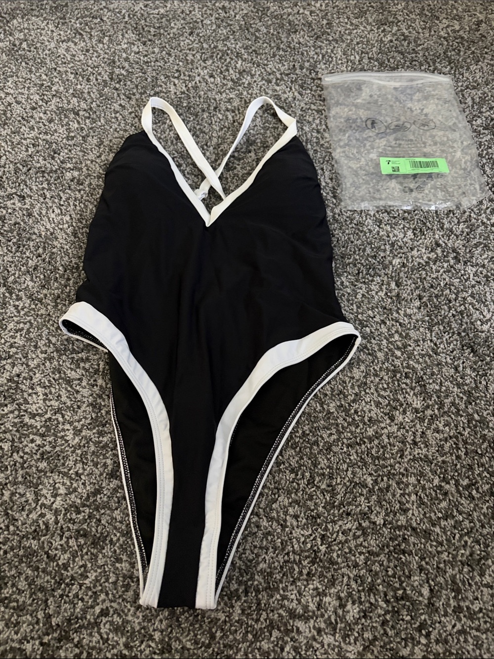 Black & White womens One-Piece Swimsuit - Classic Contrast